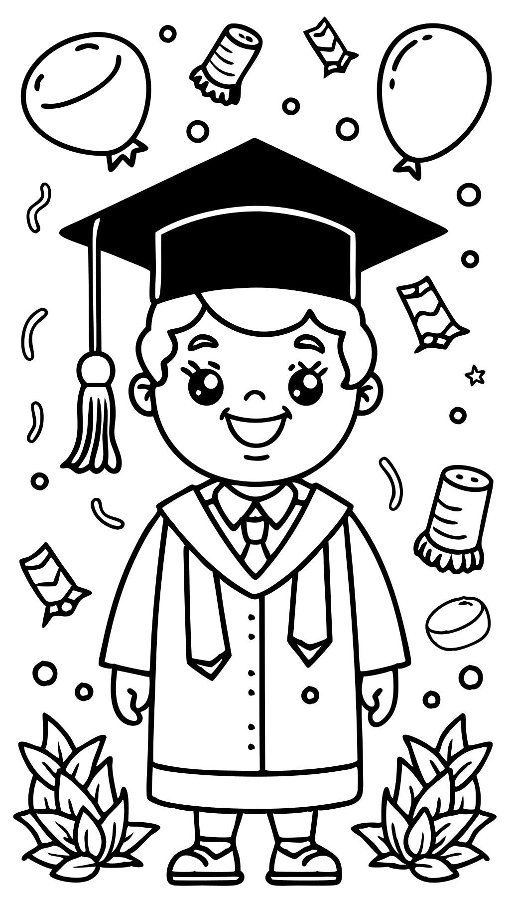 graduation coloring page